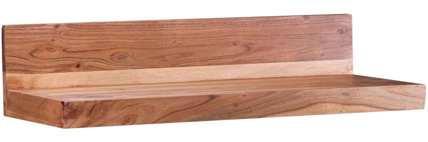 Wohnling Wandregal, Holzregal, Massivholz Akazie Landhausstil, 80 cm Bild 1