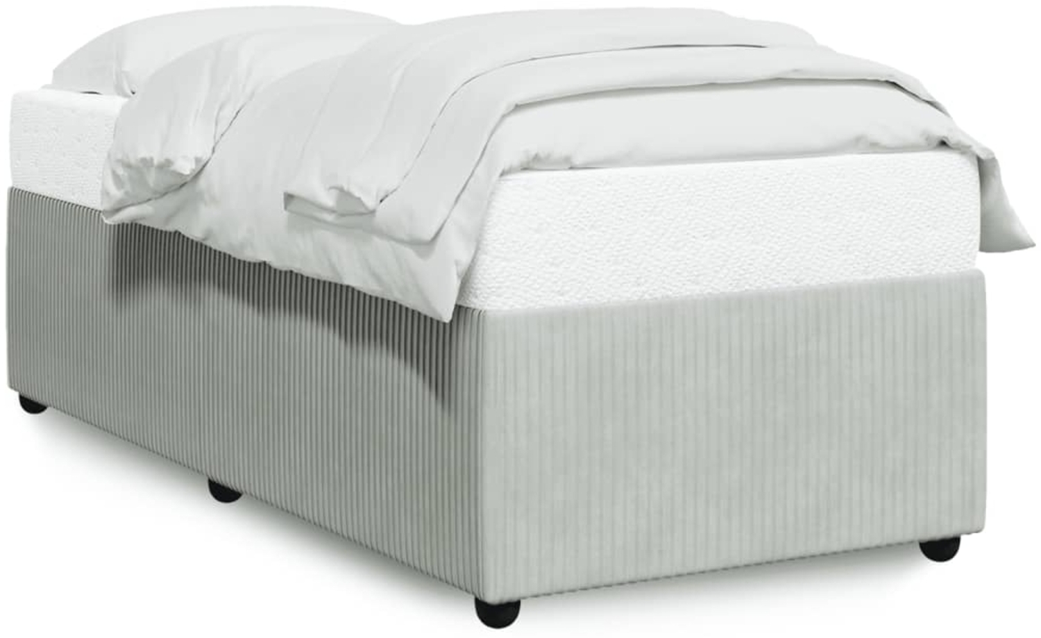vidaXL Bettgestell ohne Matratze Hellgrau 100x200 cm Samt 3284988 Bild 1