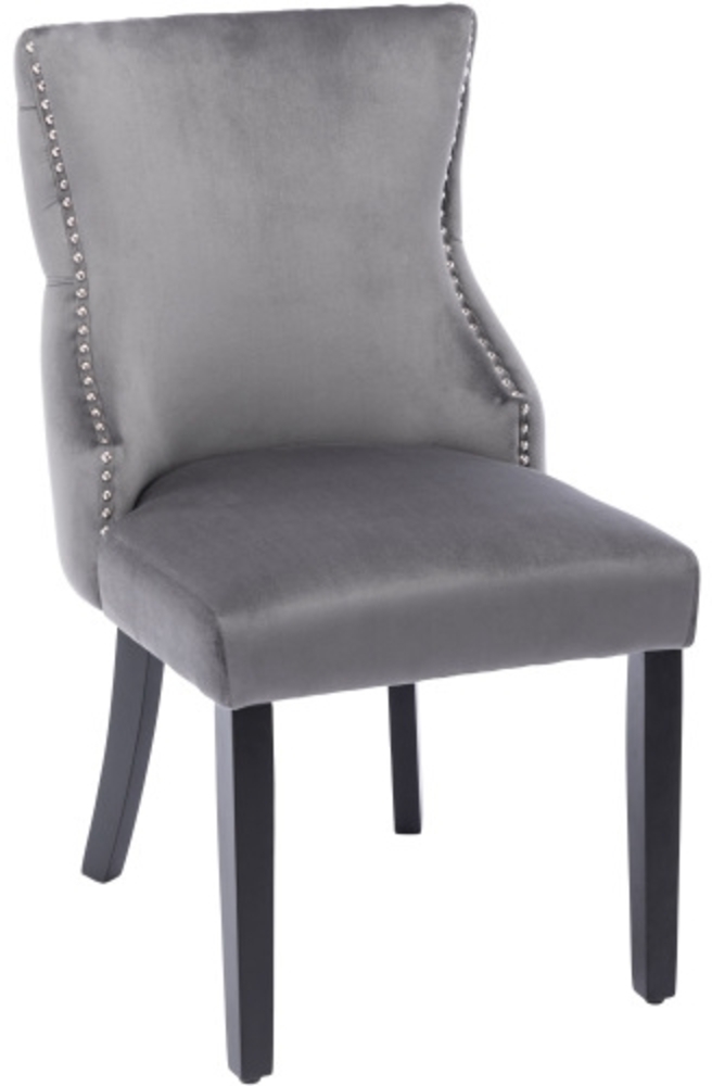 ComfortXL Esszimmerstuhl M1595, Massivholz, Schwarz, 50x91x52cm Bild 1