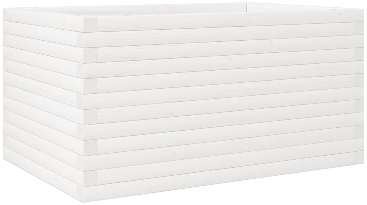 vidaXL Pflanzkübel Weiß 90x60x46 cm Massivholz Kiefer 3282455 Bild 1
