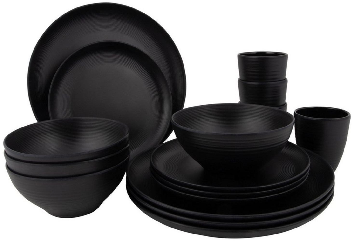 Bo-Camp Geschirr-Set Melamin Campinggeschirr Set Orville, Melamin, Reise Essgeschirr Teller Becher 16tlg Bild 1