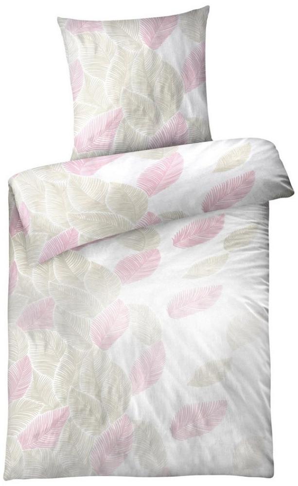 Carpe Sonno Bettwäsche Seersucker 135x200 155x220 Bügelfrei Bettwäsche Floral Blumen Baumwoll, Seersucker, 2 teilig, Kühlende Bettwaren Bügelfrei Pflegeleicht Blumen Blätter Weiß Rosa Bild 1