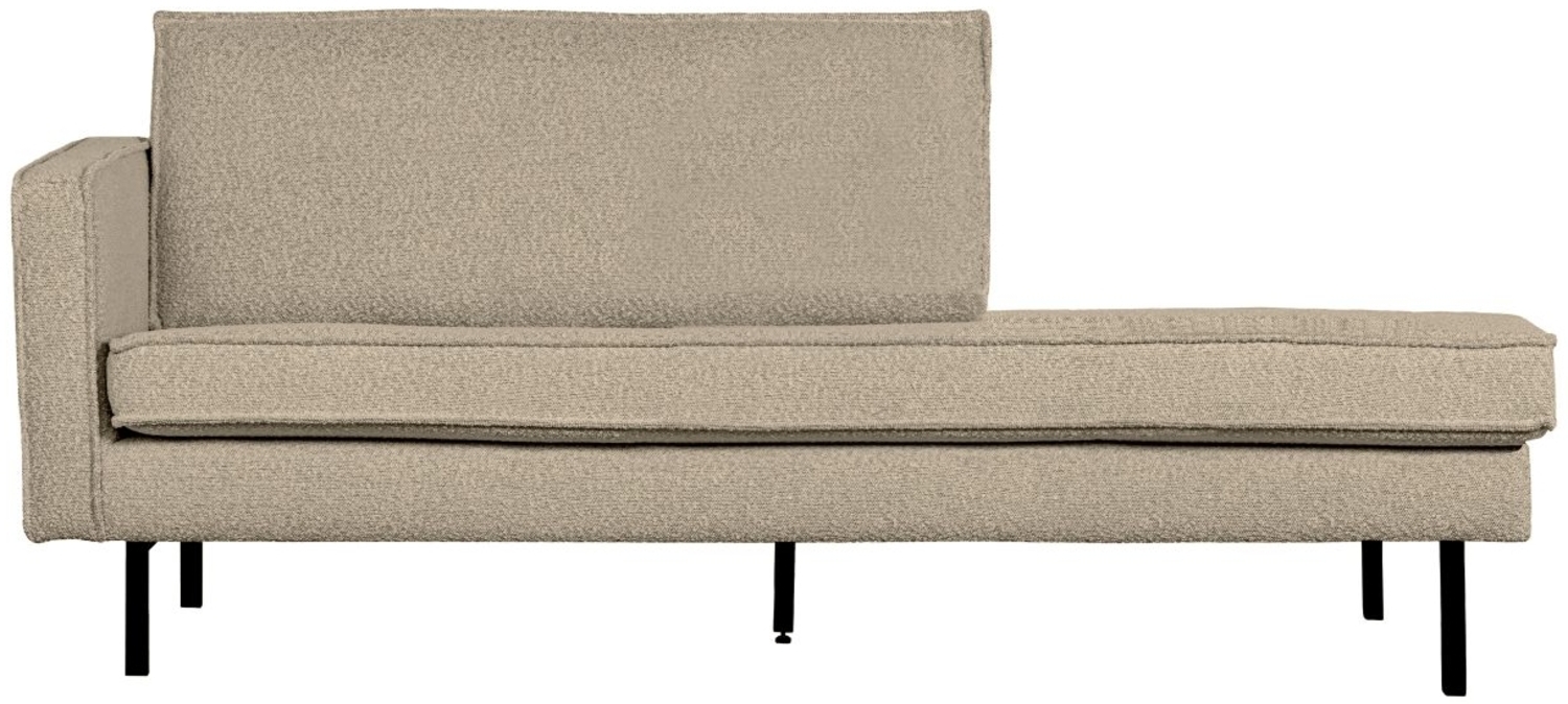 Daybed Rodeo aus Boucle-Stoff Links, Beige Bild 1