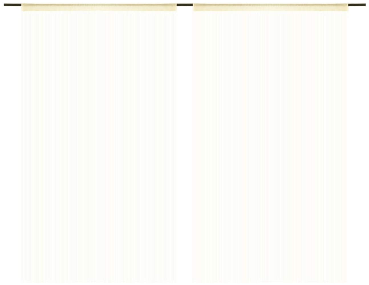 vidaXL Fadenvorhänge 2 Stk. 100 x 250 cm Cremefarben 132402 Bild 1