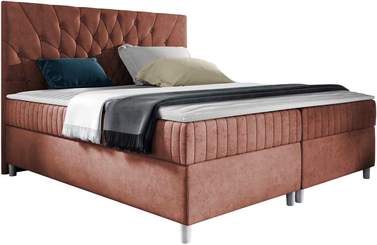 Boxspringbett Murseno, Rosa, 180 x 200 cm Bild 1