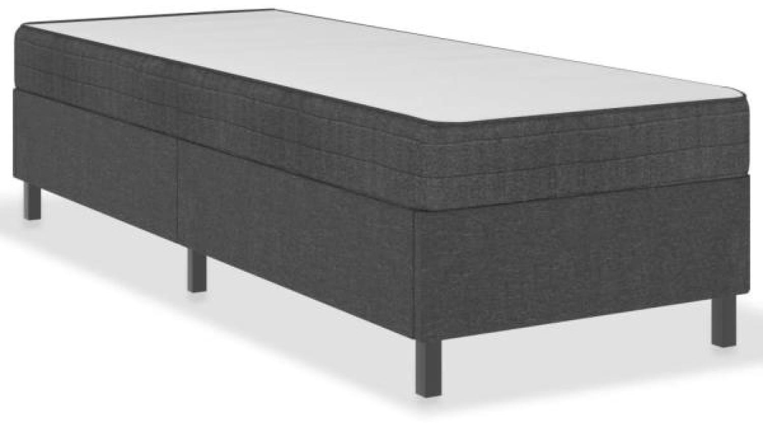 vidaXL Polsterbett, Stoff Dunkelgrau, 80x200 cm Bild 1