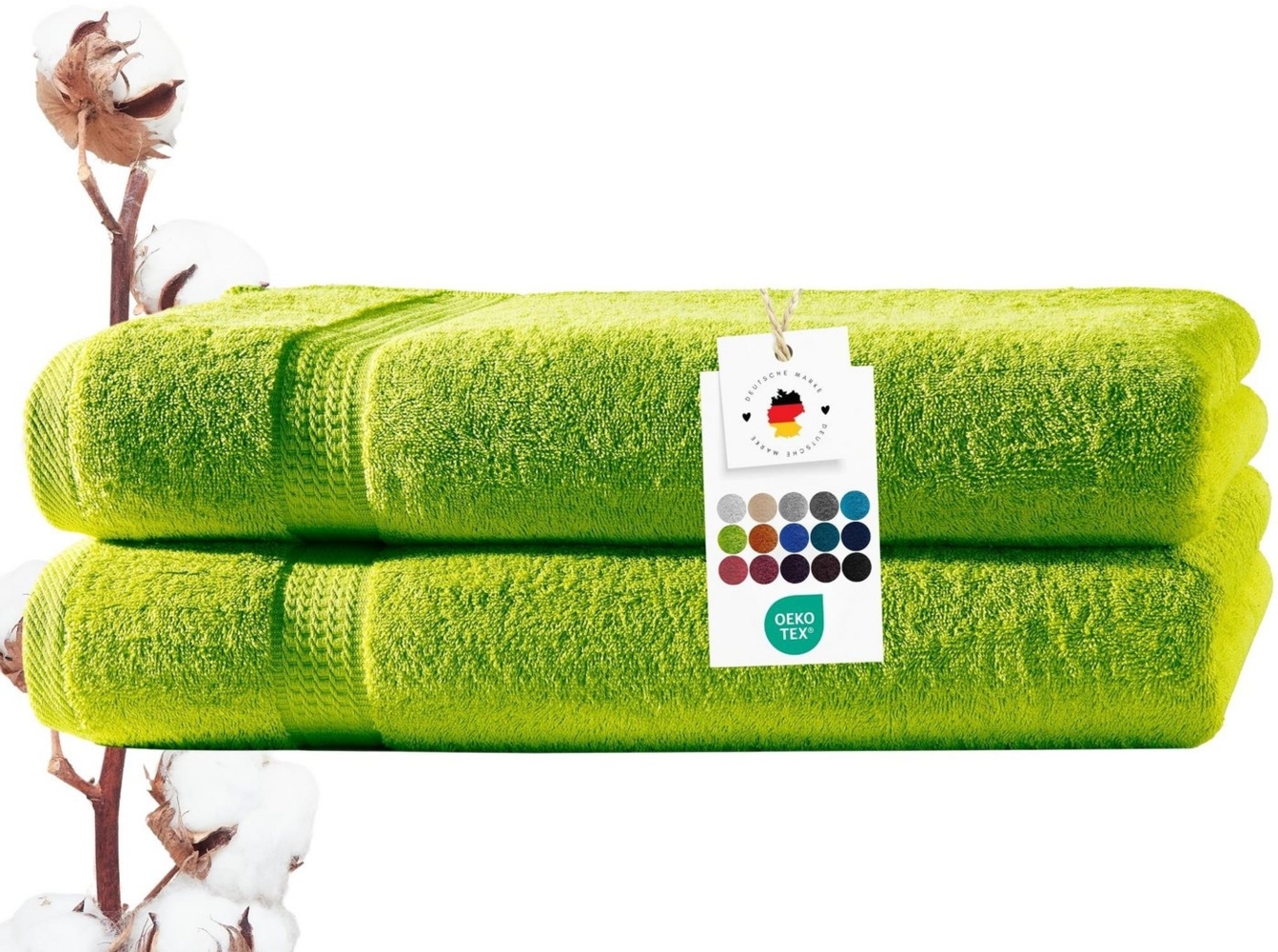 Carpe Sonno Duschtücher 70x140 cm 100% Baumwolle Handtücher 500 g/m2 Frottier Duschtuch Set, Frottier (Spar-Set, 2-St), Extra Soft & Weich, Saugfähig, Schwer, Atmungsaktiv, schnell trocknend Bild 1