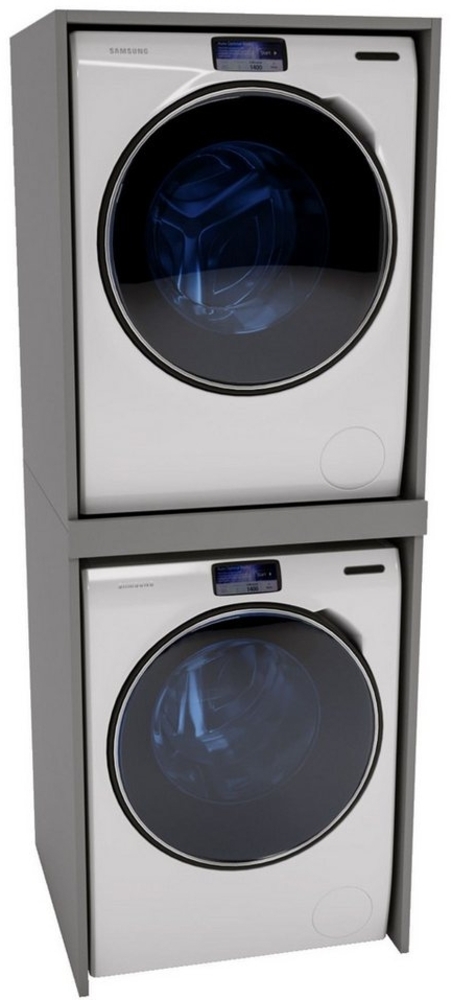 Raumhirsch Furniture Waschmaschinenumbauschrank für zwei Geräte – stabiler Waschmaschinenschrank zwei Größen 7 Farben Waschmaschinenschrank für Trockner und Waschmaschine Überbauschrank Bild 1