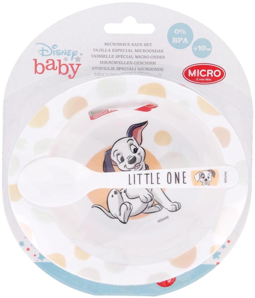 Disney Baby Kinder Mikrowellengeschirr Set 2 teilig mit Dalmatiner Motiv Bild 1