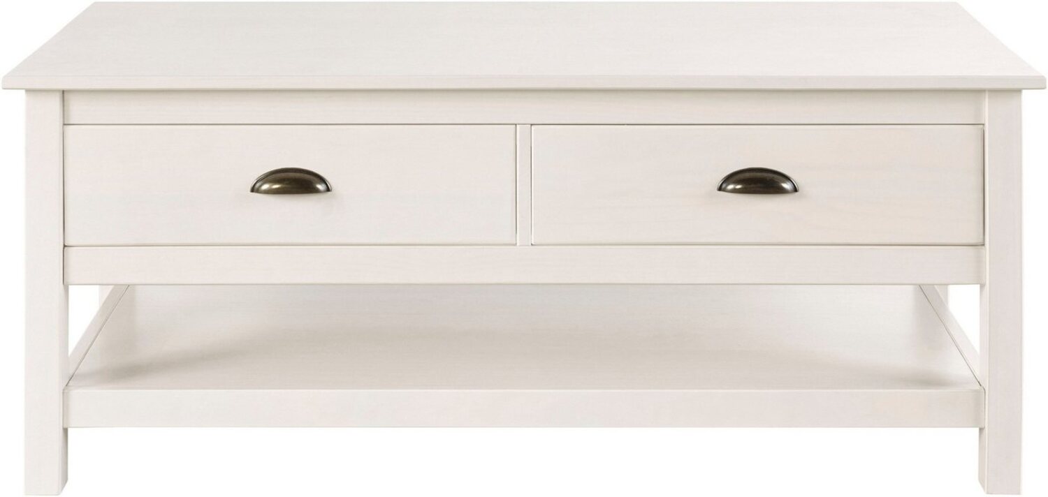Home affaire Couchtisch Schröder, mit 2 Schubladen und 1 Einlegeboden, aus massivem Kiefernholz Bild 1
