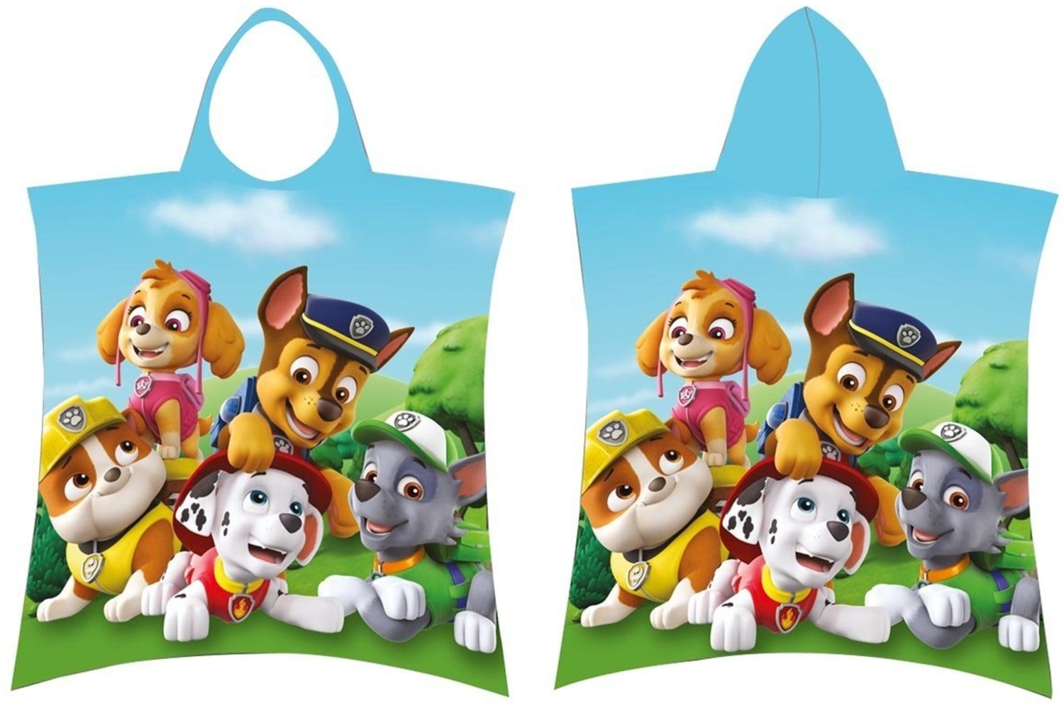 PAW PATROL Kapuzenhandtuch Paw Patrol Badeponcho mit Kapuze Skye, Marshall, Frottee (1-St) Bild 1