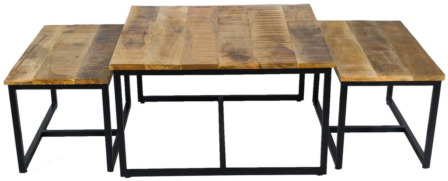 Amagohome Beistelltisch Couchtisch 3er Set Beistelltisch Satztisch Ontario Metall Gestell Bild 1