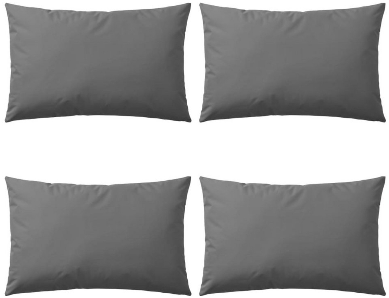 vidaXL Gartenkissen, 4 Stück, Polyestergewebe grau, 60x40 cm Bild 1