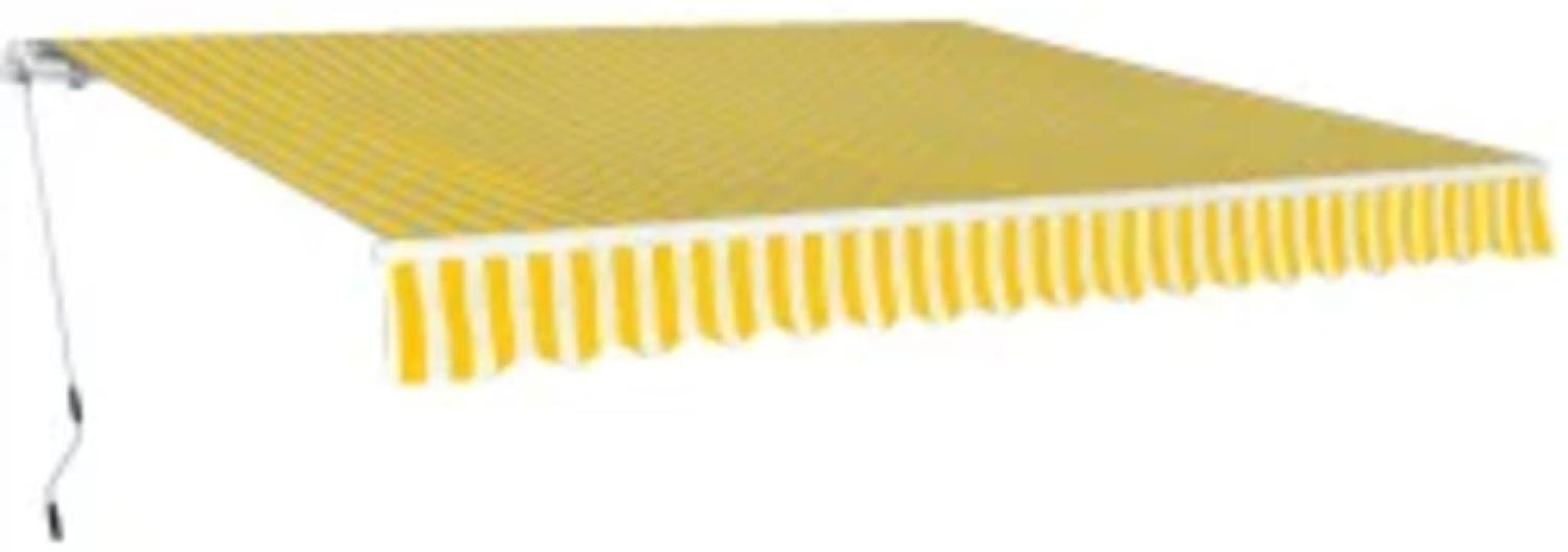 vidaXL Gelenkarmmarkise 600 cm Gelb/Weiß 276354 Bild 1