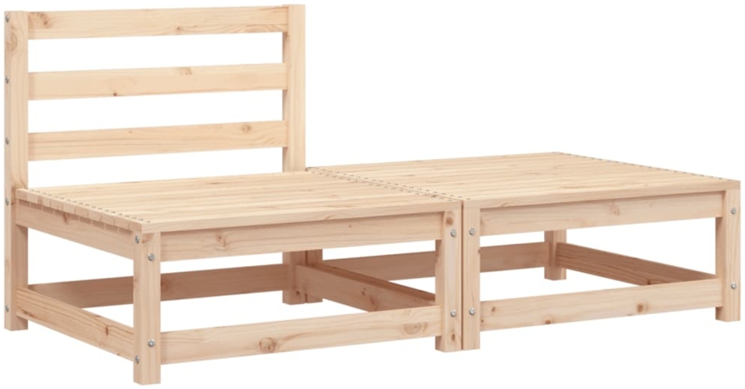 vidaXL Gartensofa ohne Armlehnen mit Fußhocker Massivholz Kiefer 837956 Bild 1