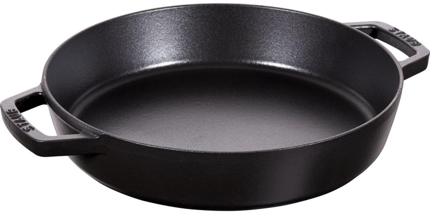 Staub Pans Bratpfanne 26 cm, Gusseisen, Schwarz Bild 1