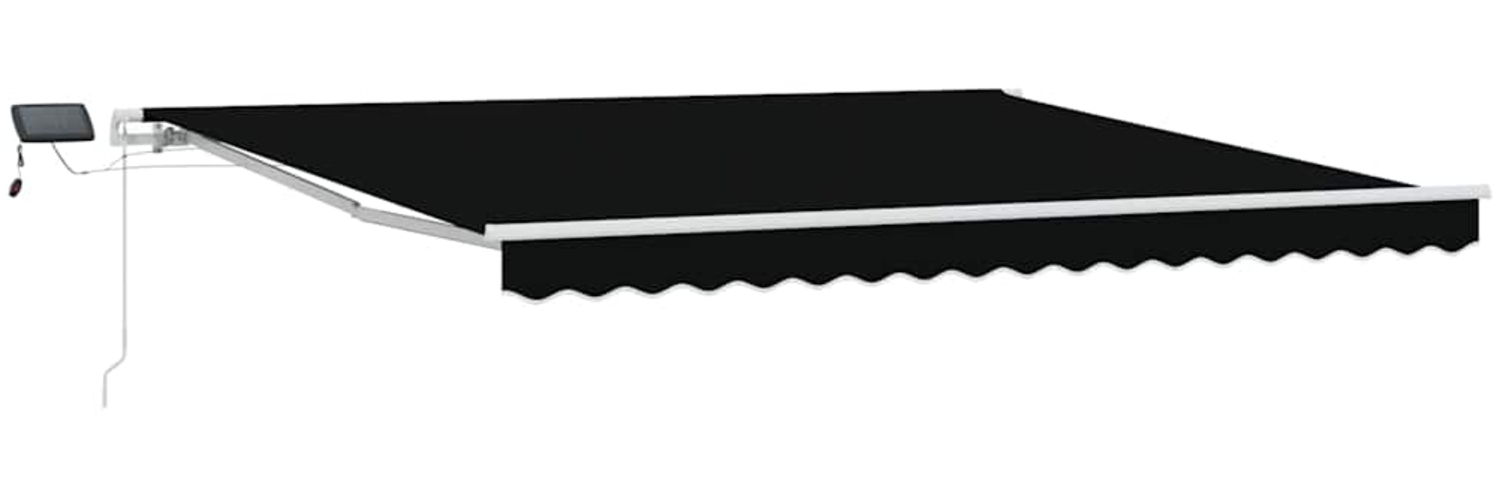 vidaXL Einziehbare Markise mit Schwarz 400 x 350 cm Stoff 3330776 Bild 1