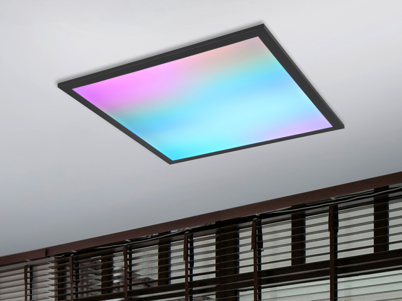 LED Deckenleuchte BETA mit Fernbedienung und RGBW Farbwechsler Quadrat, 44cm Bild 1