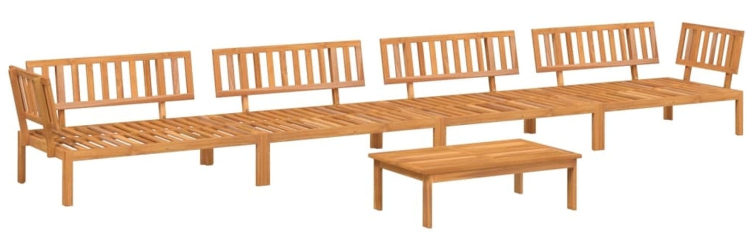 vidaXL 5-tlg. Garten-Sofagarnitur aus Paletten Massivholz Akazie 3209437 Bild 1