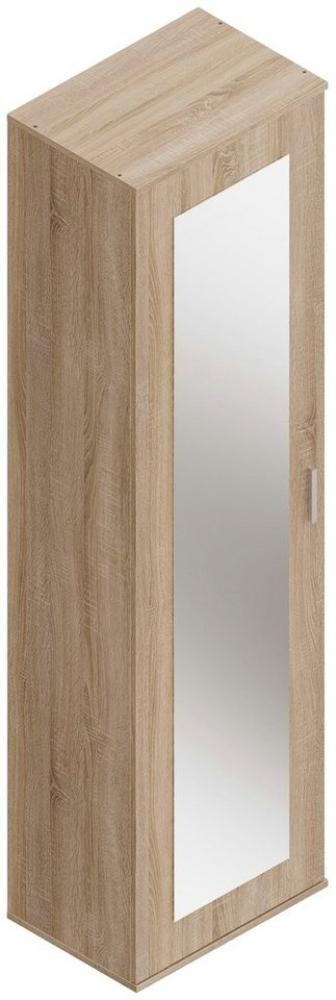 Garderobenschrank >INCA 2< in Eiche Dekor - 50x184x34,5cm (BxHxT) Bild 1