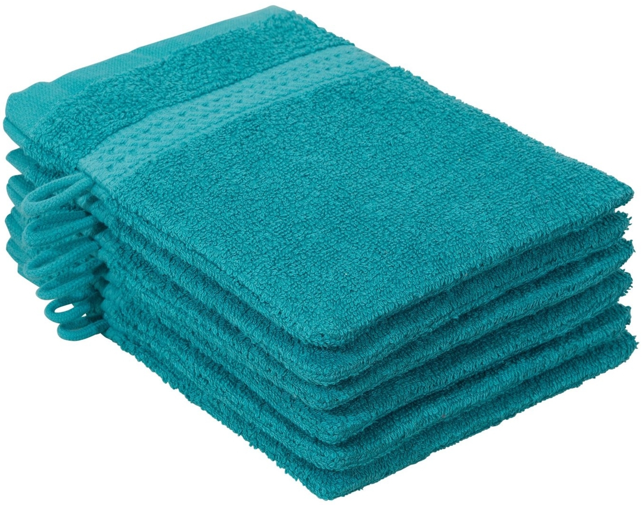 my home Waschhandschuh Juna, 6 Waschhandschuhe 16x21, 100% Baumwolle, Set und als Serie, (6-St), Handtuch-Set, mit Bordüre, Handtücher in Uni-Farben, weich Bild 1