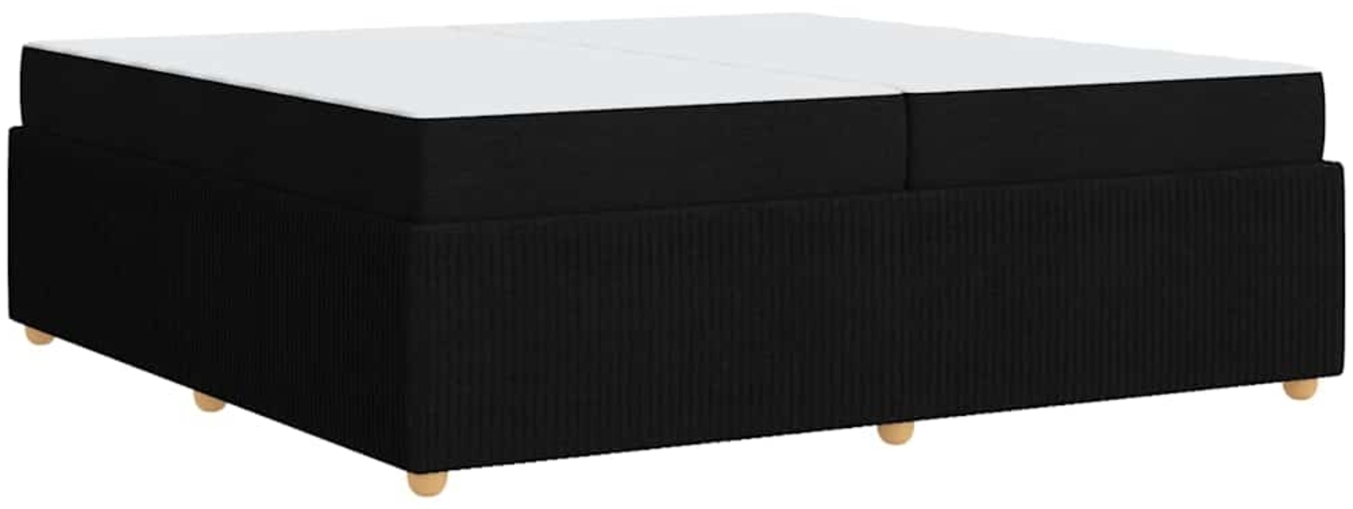 vidaXL Bettrahmen mit Matratze Schwarz 200 x 200 cm Stoff 3398433 Bild 1
