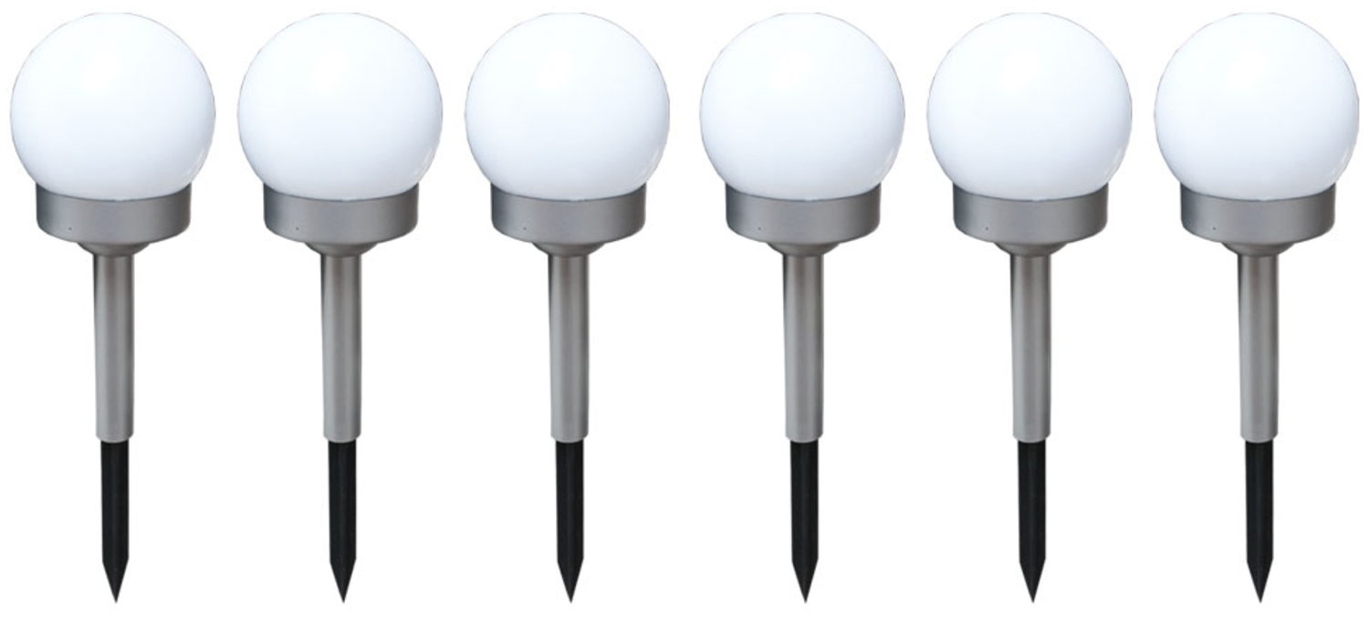 6x LED Solar Steckleuchten Kugel, Durchmesser 10 cm, SOLAR Bild 1