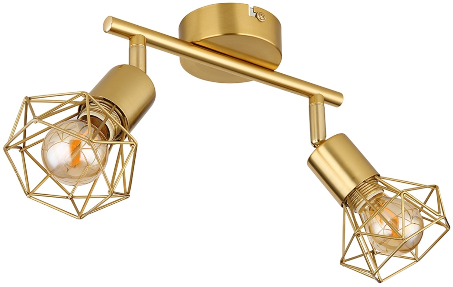 Deckenleuchte, Gitter, gold, Spots beweglich, L 22 cm Bild 1