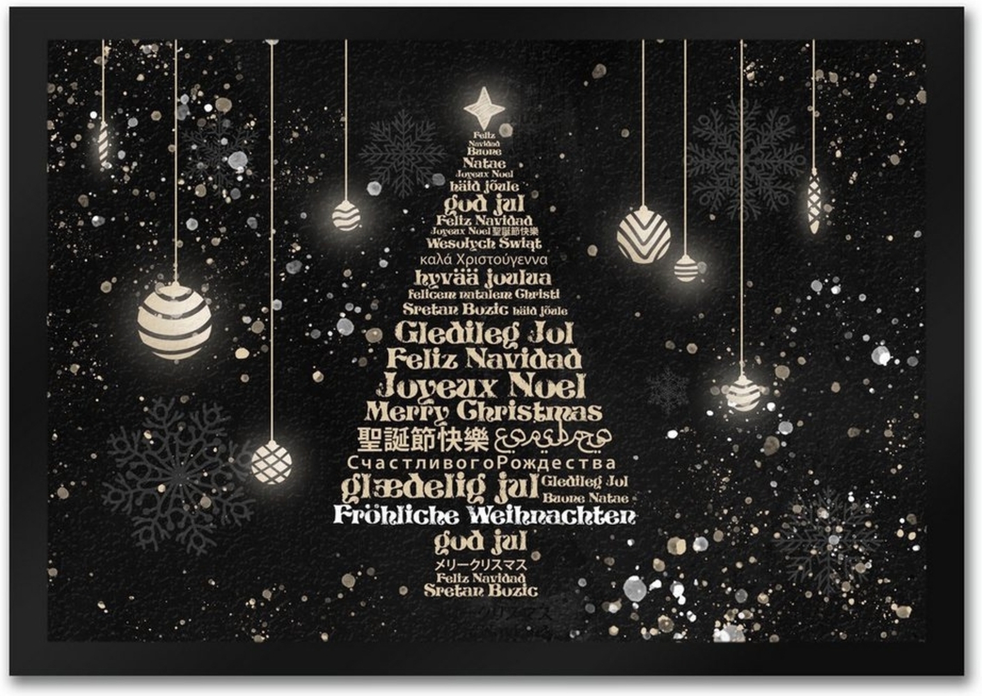 speecheese Fußmatte Fröhliche Weihnachten in verschiedenen Sprachen Fußmatte in 35x50 cm Bild 1