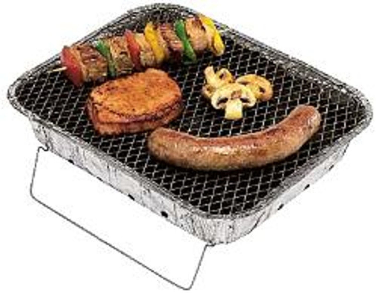 Campinggrill Einmalgrill zündfertig mit Holzkohle Einweggrill Grillschale Bild 1