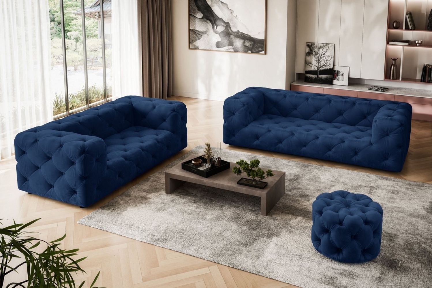 Places of Style 3-Sitzer FOLLINA, 3-Sitzer Sofa mit klassischer Chesterfield-Knopfheftung Bild 1