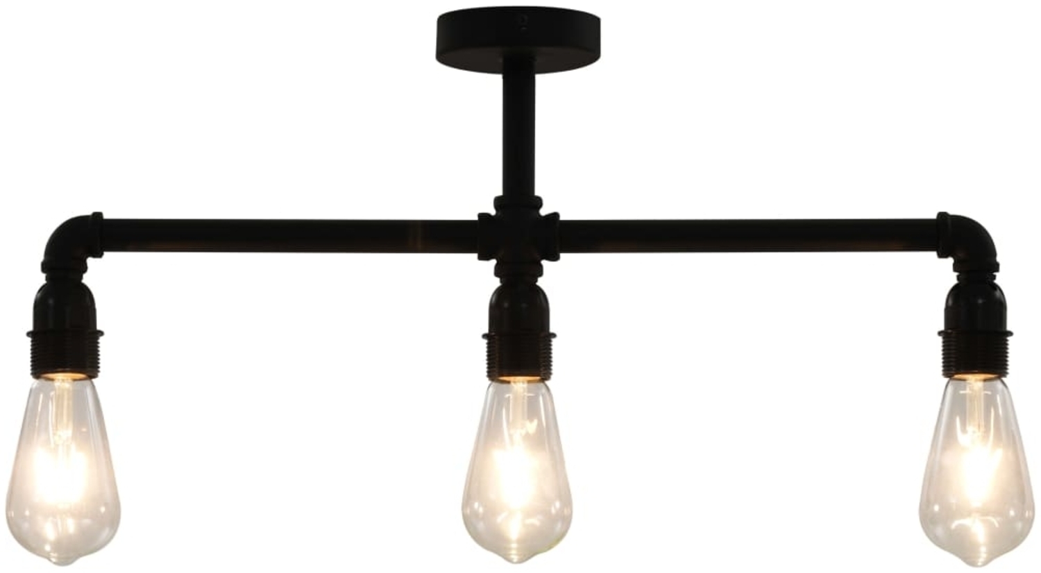 vidaXL Deckenleuchte Schwarz 3 x E27-Fassungen 281628 Bild 1