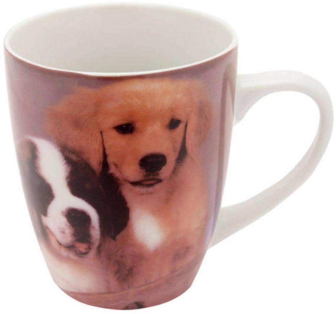 Kaffeebecher m. 2 Hundewelpen Kaffee Becher Kaffeetasse Teetasse Hunde 250ml Bild 1