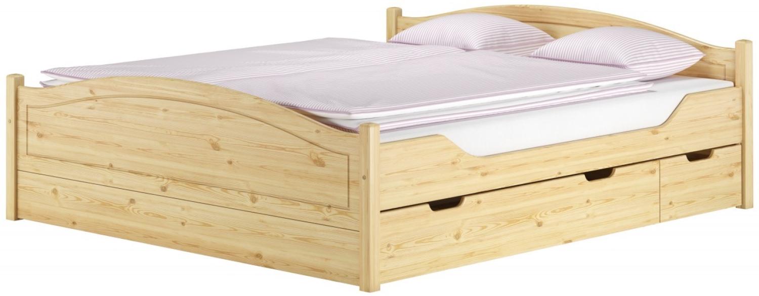 Doppelbett Massivholz 140x200 Komplettset Bett mit Staukasten V-60.33-14ohne Zubehör Bild 1