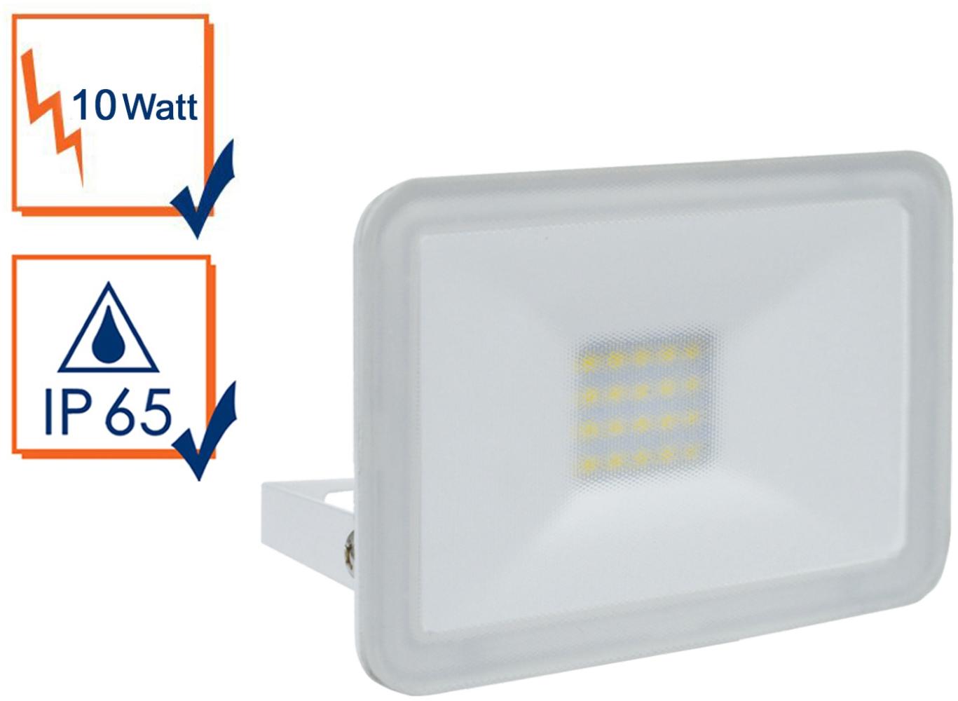 10Watt LED Strahler / Fluter mit Befestigungsbügel, IP65, Fassadenbeleuchtung Bild 1