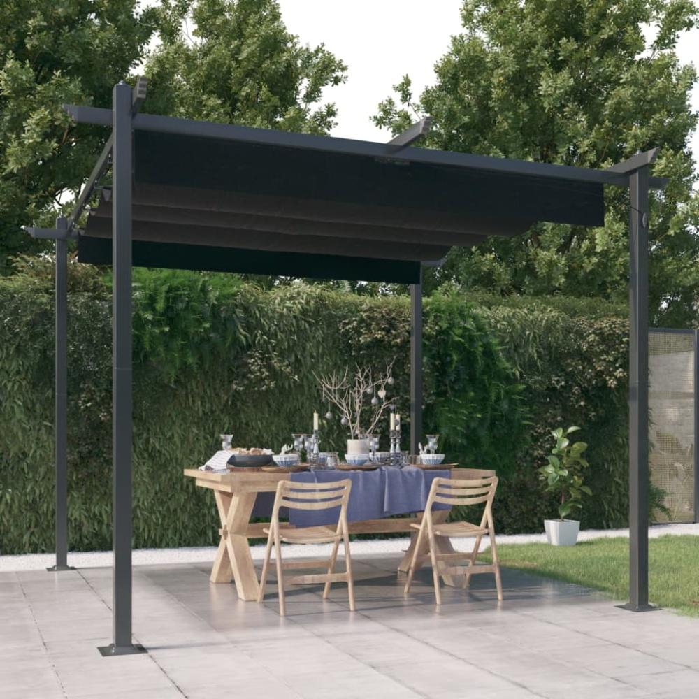 vidaXL Pavillon mit Ausziehbarem Dach 3x3 m Anthrazit 318535 Bild 1