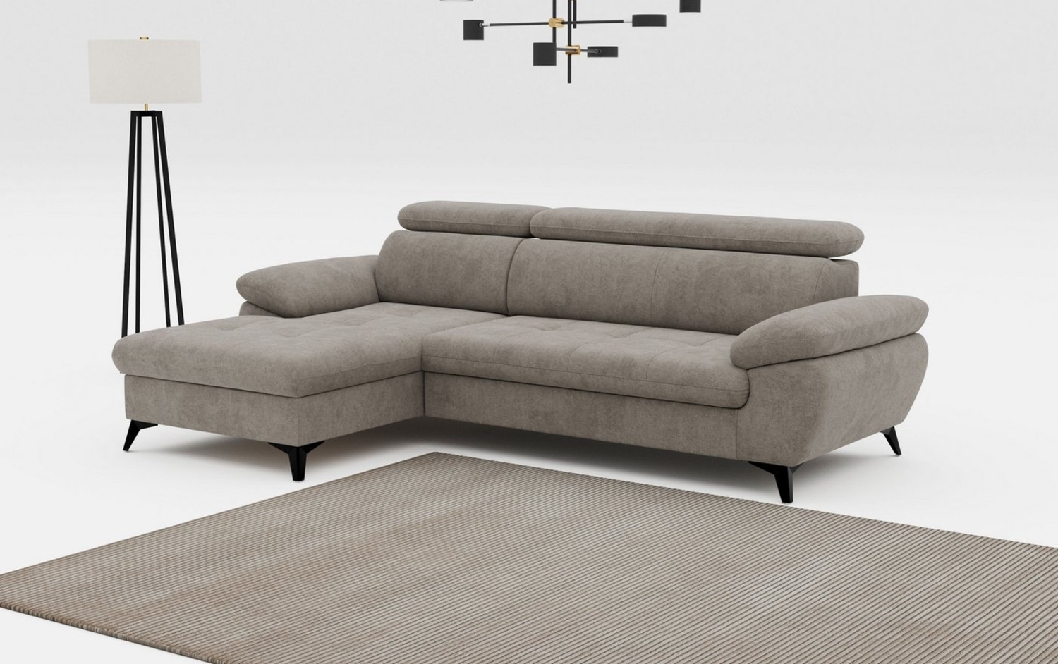COTTA Ecksofa Hudson L-Form, mit Kopfteilverstellung, wahlweise mit Bettfunktion & Bettkasten Bild 1