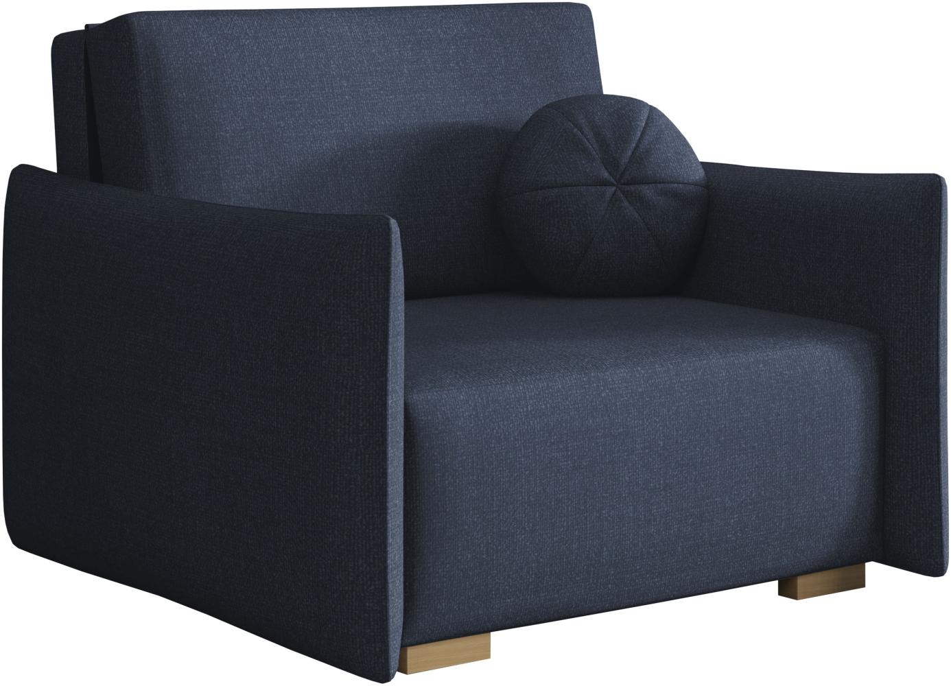 Sofa Viva Glov I mit Schlaffunktion, einsitzer Schlafsofa mit Bettkasten (Farbe: Soul 15) Bild 1