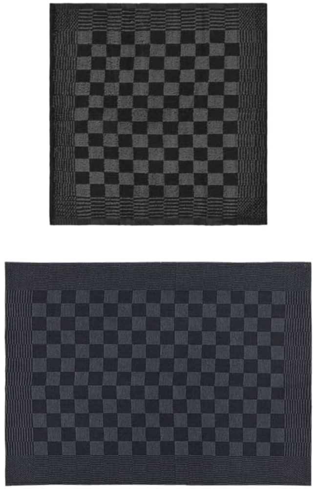 vidaXL 20-tlg. Handtuch-Set Schwarz und Grau Baumwolle 136286 Bild 1