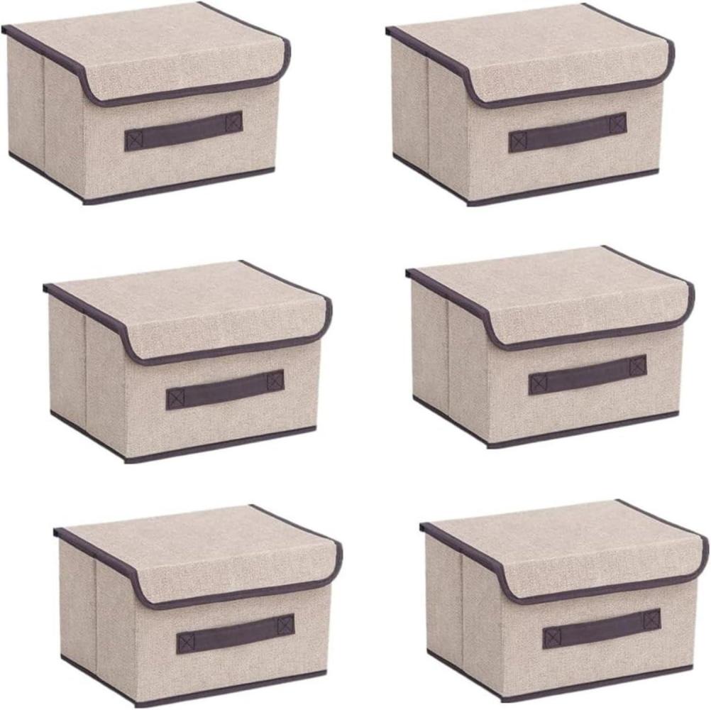 Wintfarm Aufbewahrungsbox mit Deckel Stoff 6er Set 25.5x19x16cm Storage Cubes Bild 1