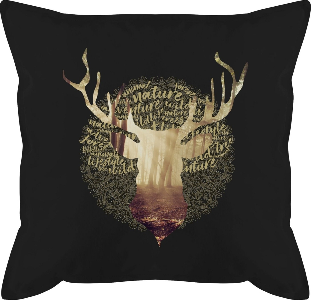Shirtracer Dekokissen Hirsch Jäger, Dekoration Kissen Bild 1