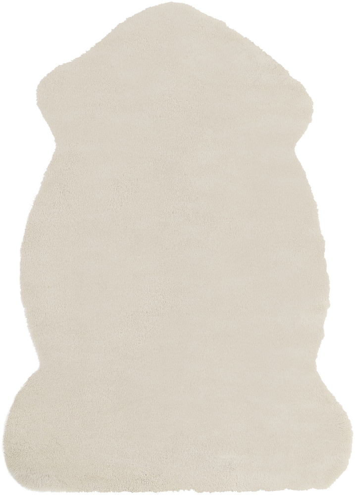 Kunstfell-Teppich Kaninchen beige 90 cm UNDARA Bild 1