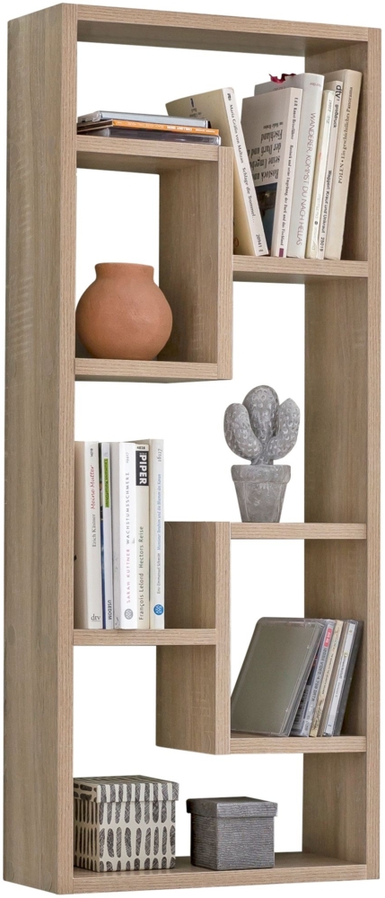 Wandregal Sonoma 36 x 90 x 13,5 cm Holz Design Hängeregal modern, Wandboard freischwebend, Holzregal Regal für die Wand, Bücherregal schmal, Dekoregal Schweberegal hoch Bild 1