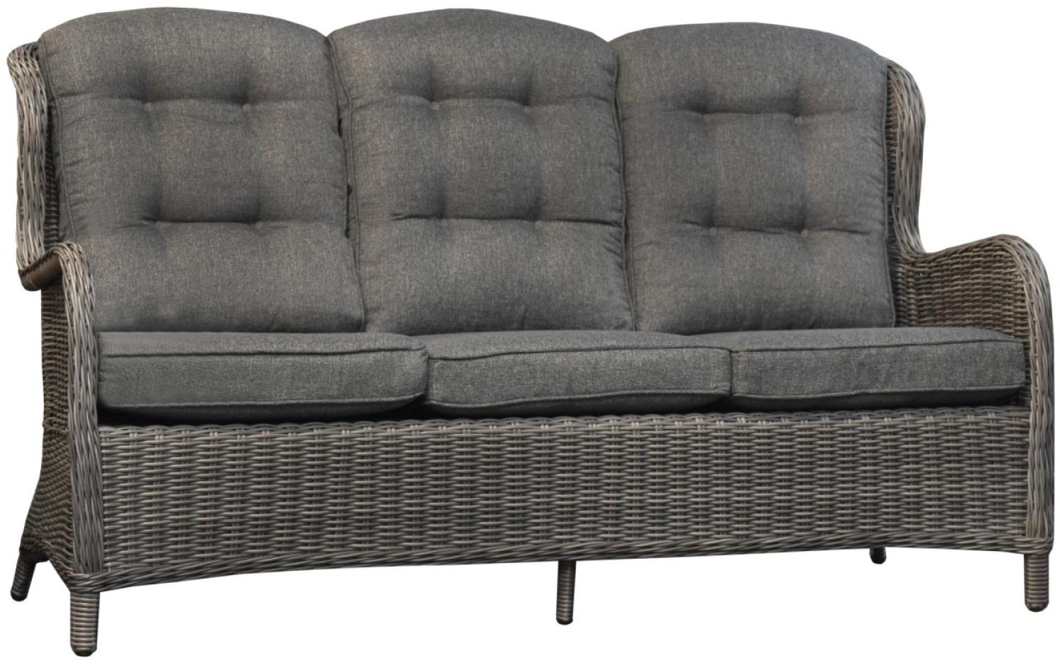 osoltus Sandy Stone 3er Sofa Bank Lounge Wicker anthrazit wetterfest Bild 1