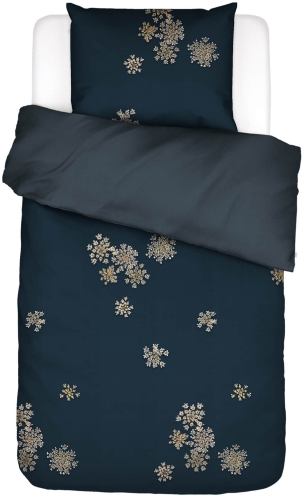 ESSENZA Bettwäsche Lauren Indigo Blue Baumwollsatin 135 x 200 + 80 x 80 cm Bild 1