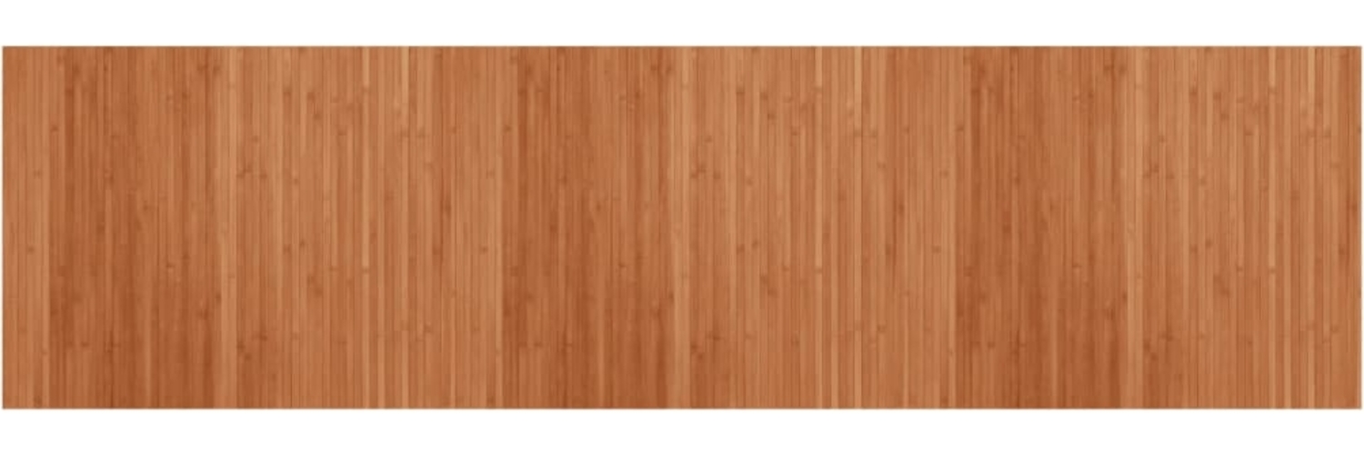 vidaXL Teppich Rechteckig Braun 80x300 cm Bambus 376782 Bild 1