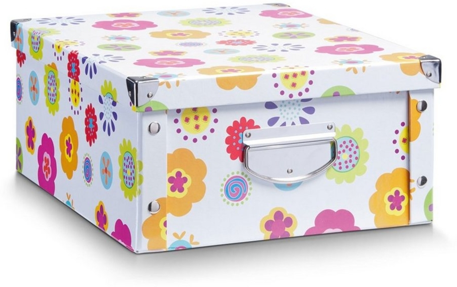 ZELLER Aufbewahrungsbox Punkte, Pappe, 17 cm hoch Bild 1