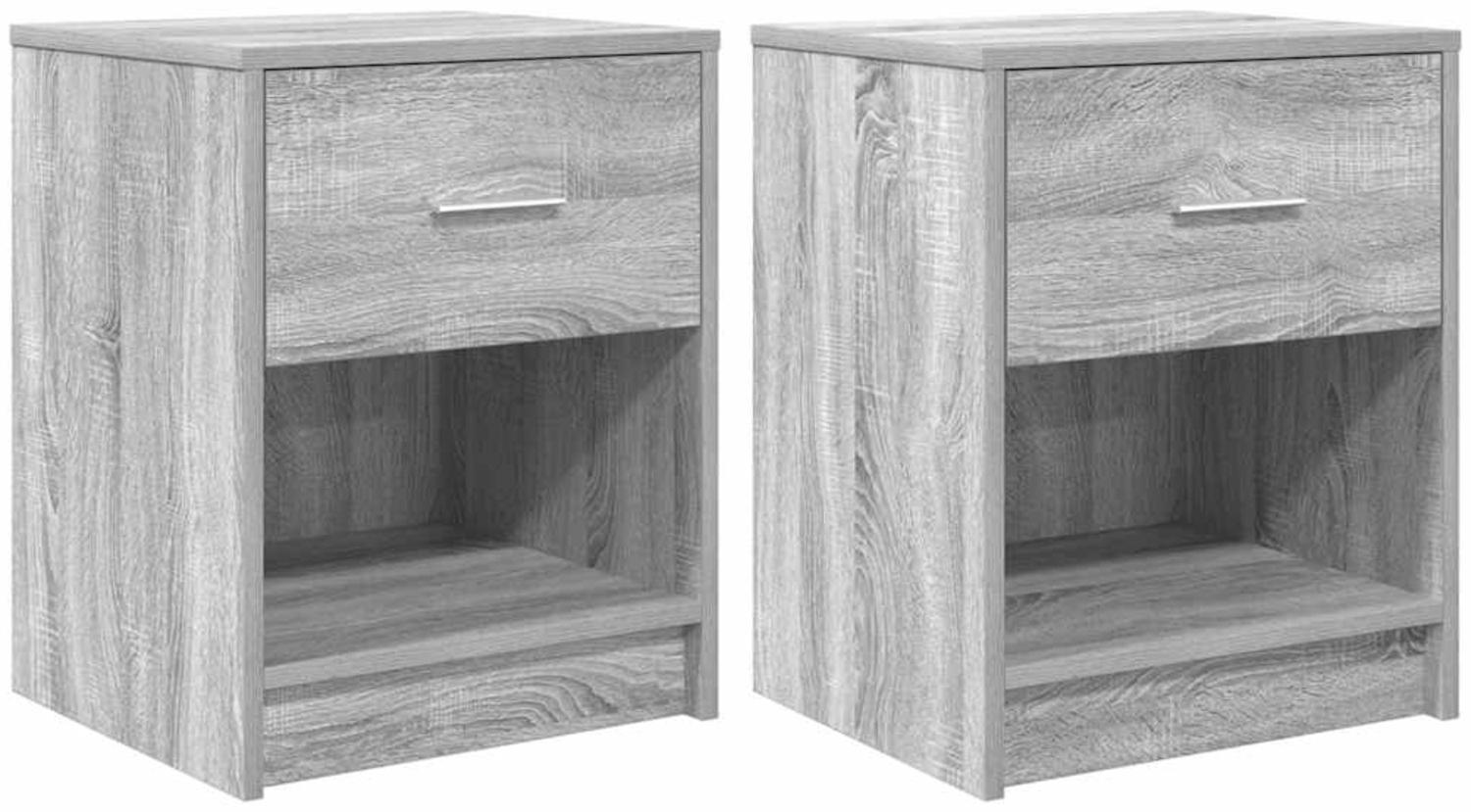 vidaXL Nachttische 2 Stk. mit Schublade Grau Sonoma 40x34x50 cm 858778 Bild 1