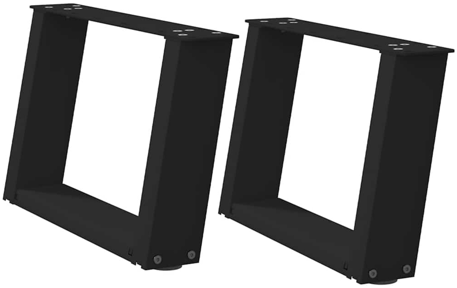 vidaXL Couchtischbeine U-Form 2 Stk. Schwarz 50x(30-31) cm Stahl 4012744 Bild 1