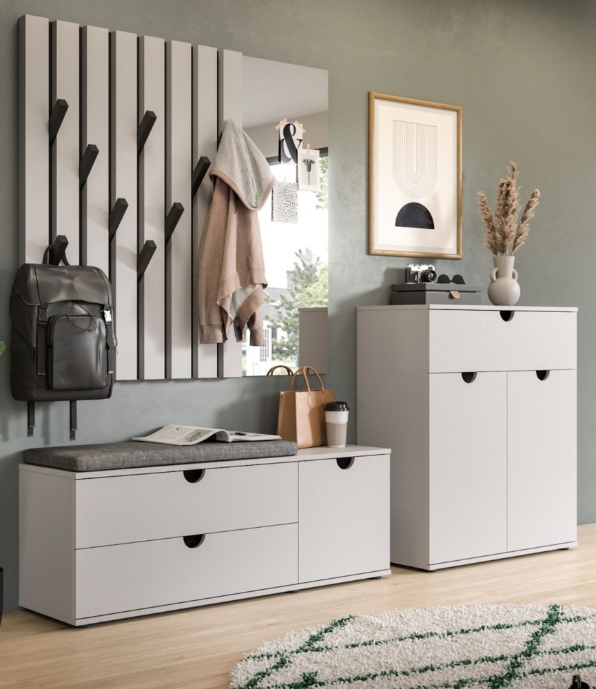 Garderobe Set 3-tlg. Aliaga in grau und schwarz 215 cm Bild 1